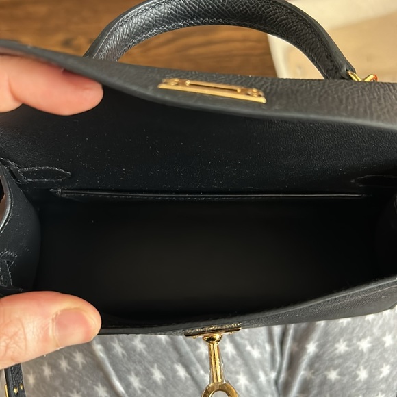 brand new hermes mini Kelly Epsom black gold hardware - Picture 8 of 9